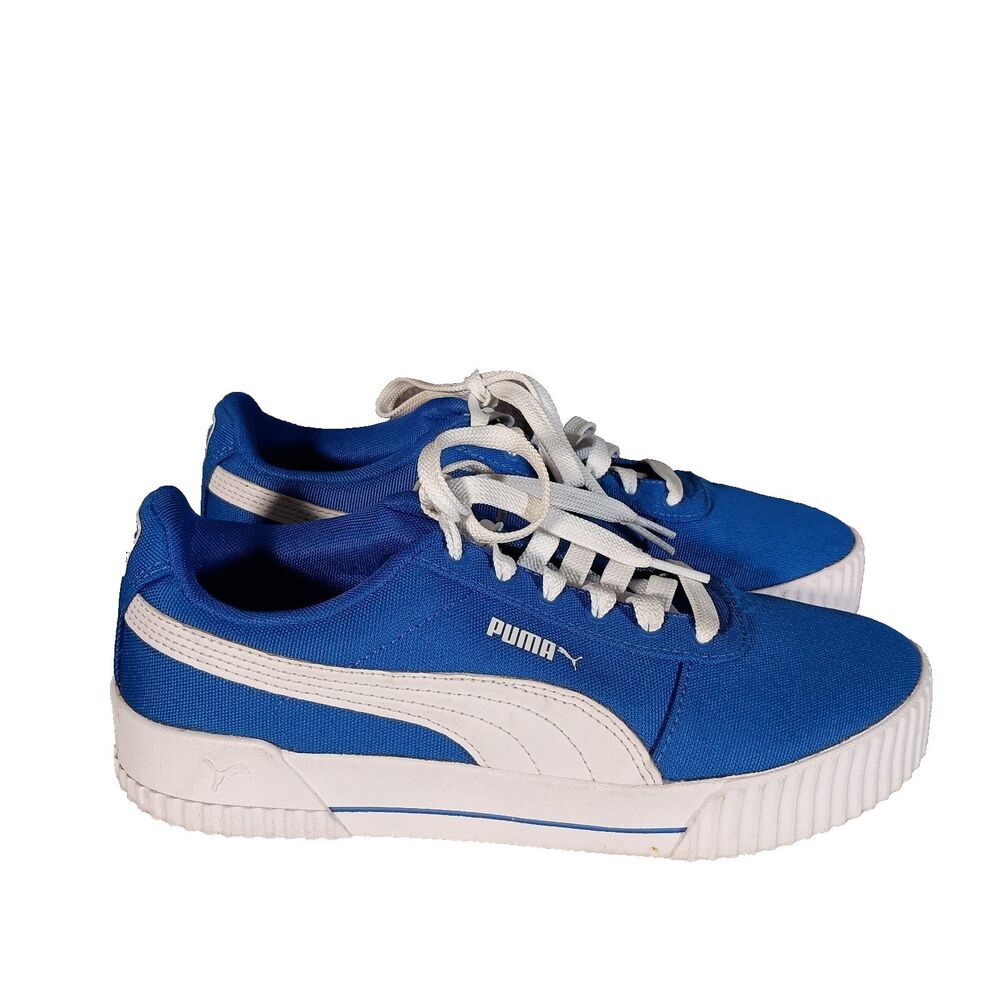 Puma Womens Sneaker Carina CV Lapis Blue 9 Lace Up Low Top Canvas - Picture 3 of 11